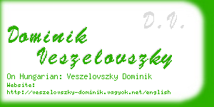dominik veszelovszky business card